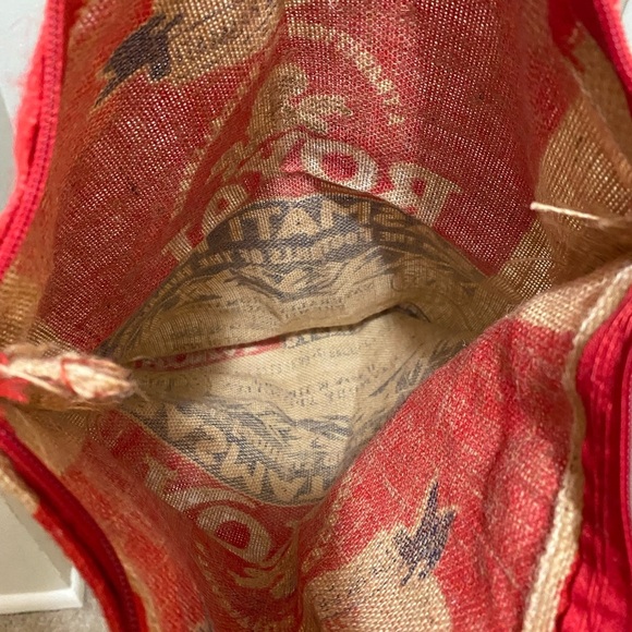 Royal Basmati Rice Bag Sack Purse Handled Zippered Tote Burlap India Himalayas - Picture 5 of 5